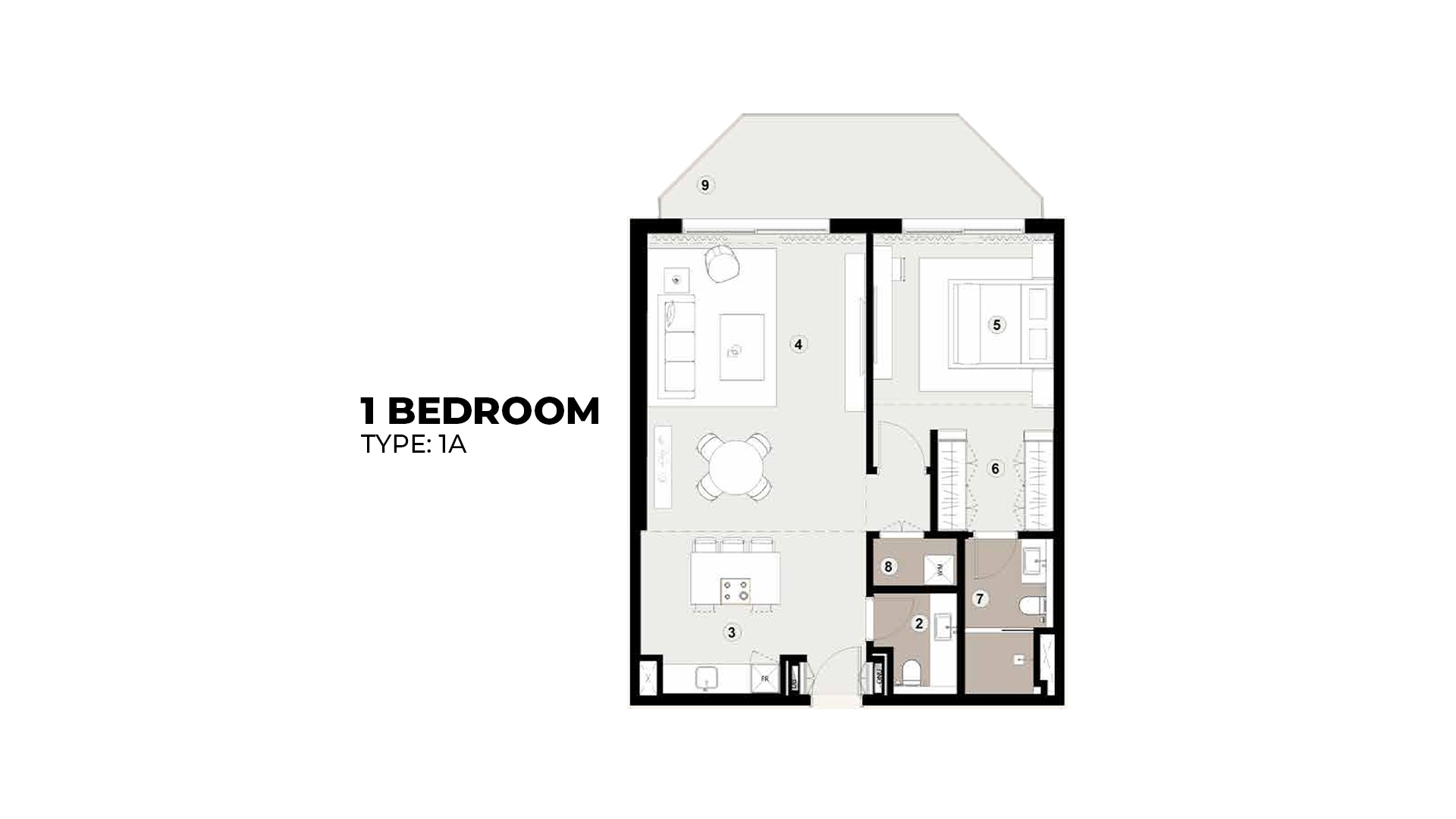 1 Bedroom Floor Plan