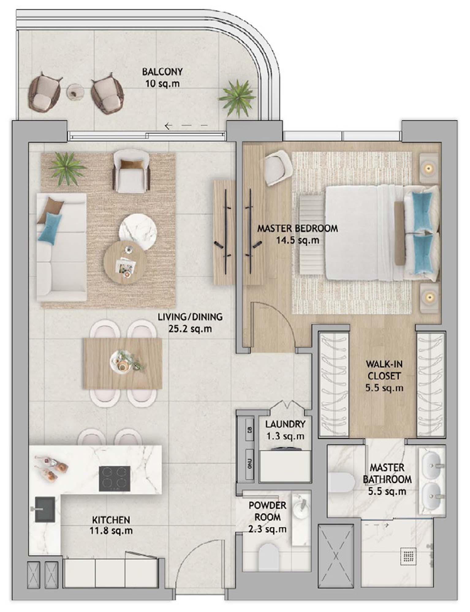 1 Bedroom Floor Plan