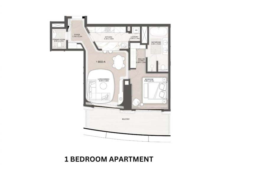 1 Bedroom Floor Plan