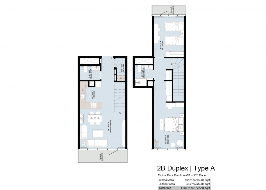 2 Bedroom Floor Plan