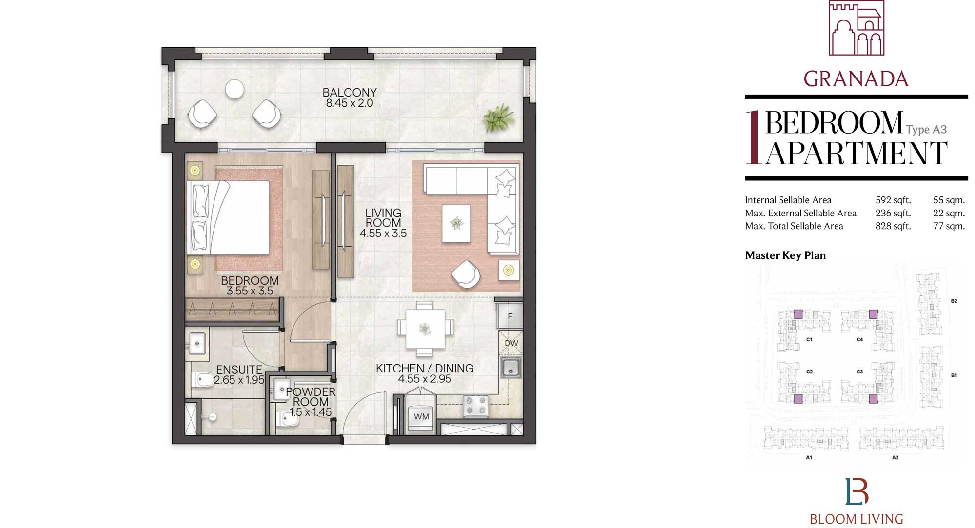 1 Bedroom Floor Plan
