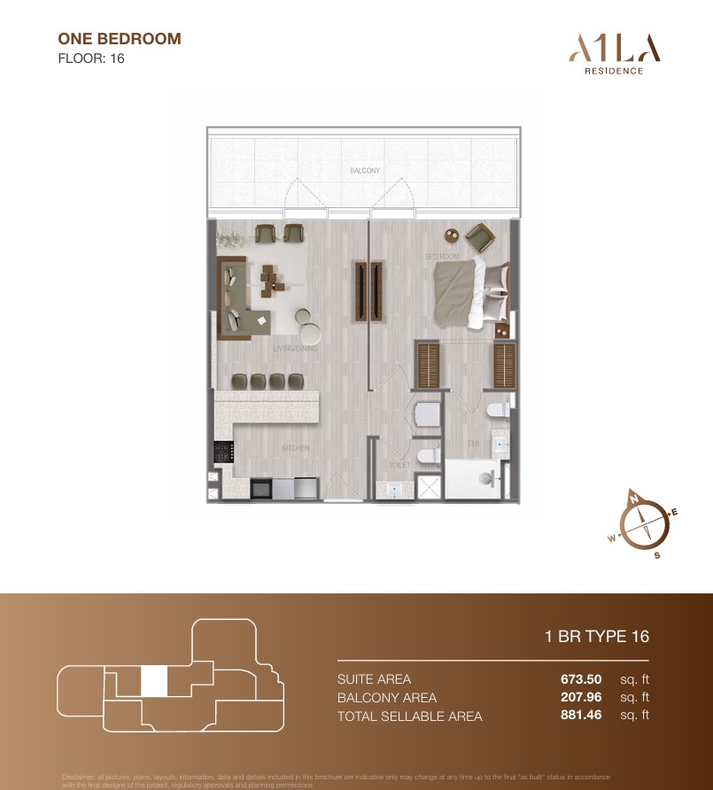 1 Bedroom Floor Plan
