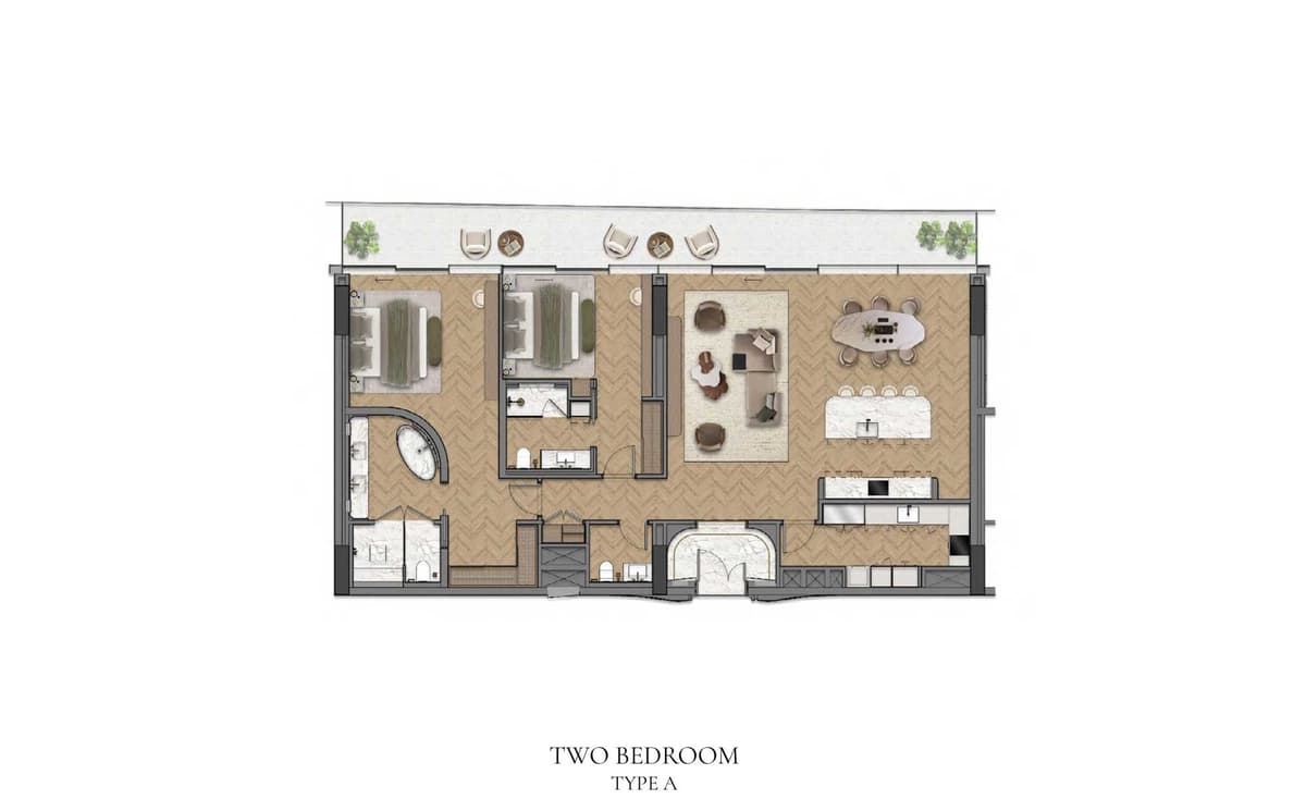 2 Bedroom Floor Plan