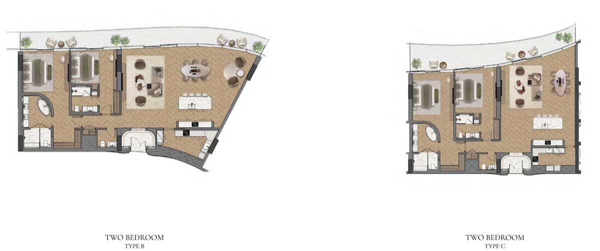 2 Bedroom Floor Plan