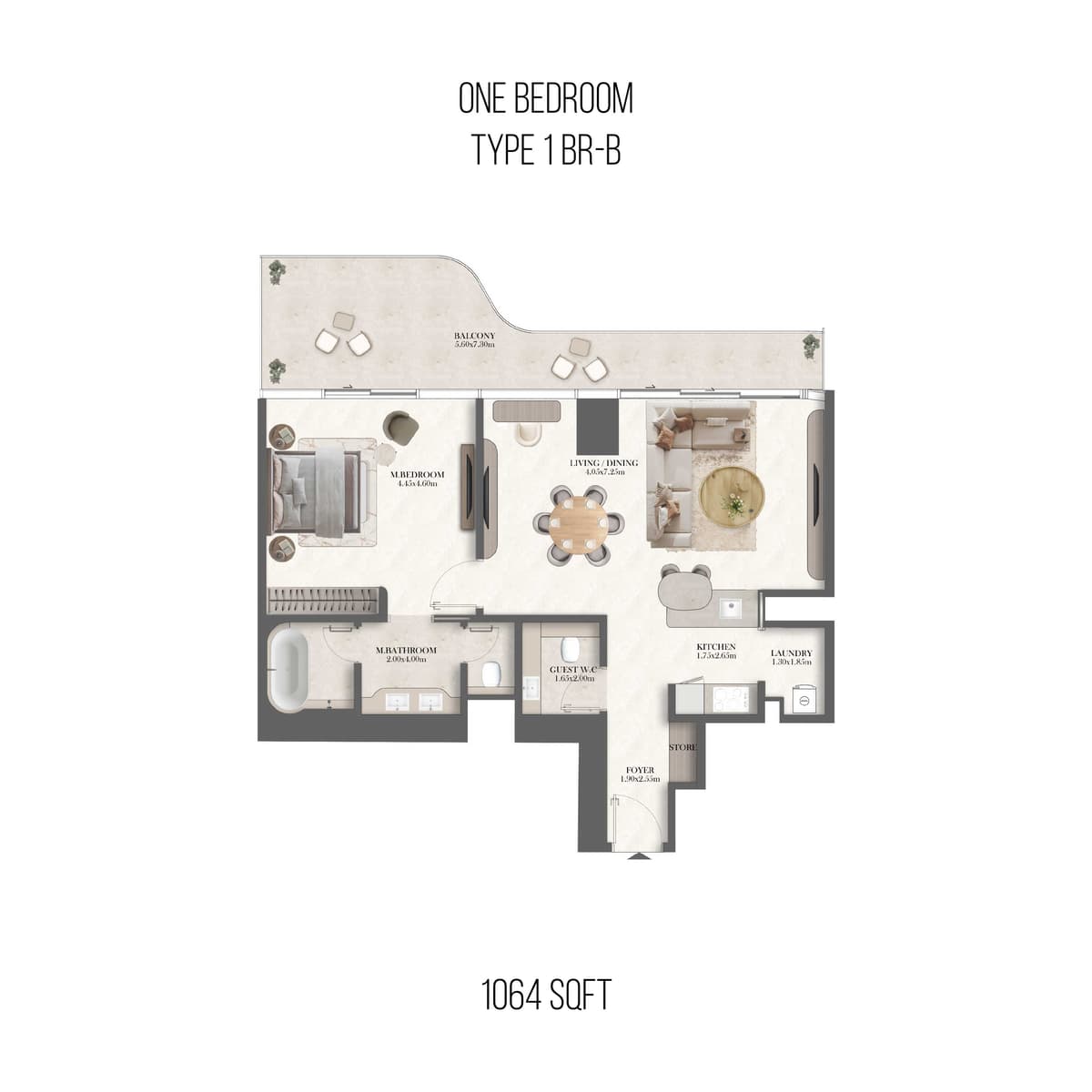 1 Bedroom Floor Plan