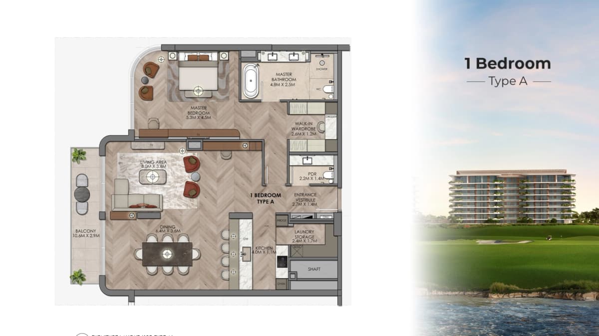 1 Bedroom Floor Plan