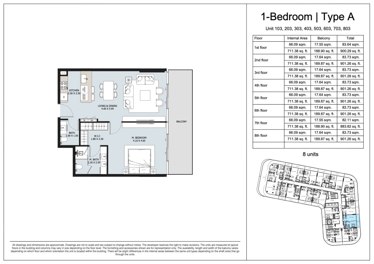 1 Bedroom Floor Plan