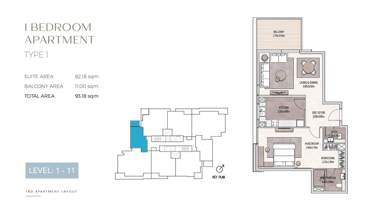 1 Bedroom Floor Plan