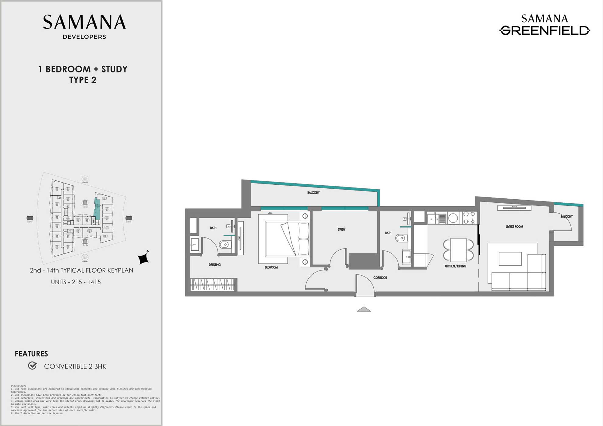 1 Bedroom Floor Plan