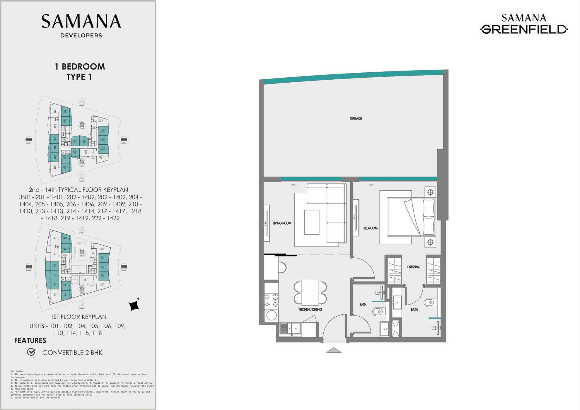 1 Bedroom Floor Plan